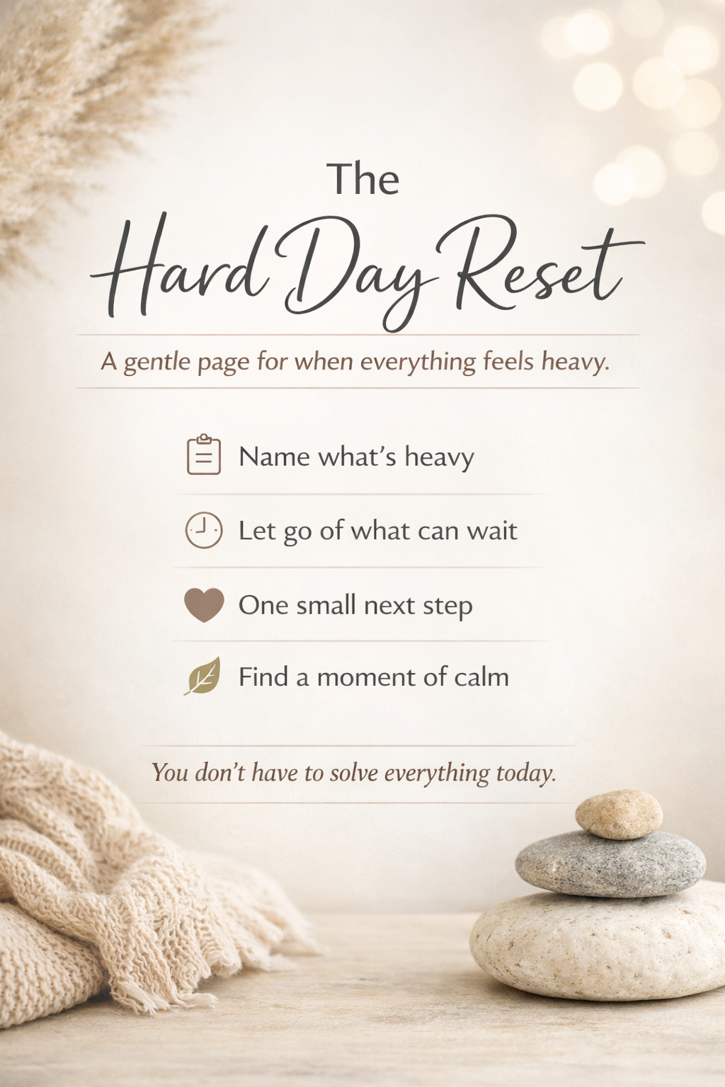 The Hard Day Reset - Be Yourself Living