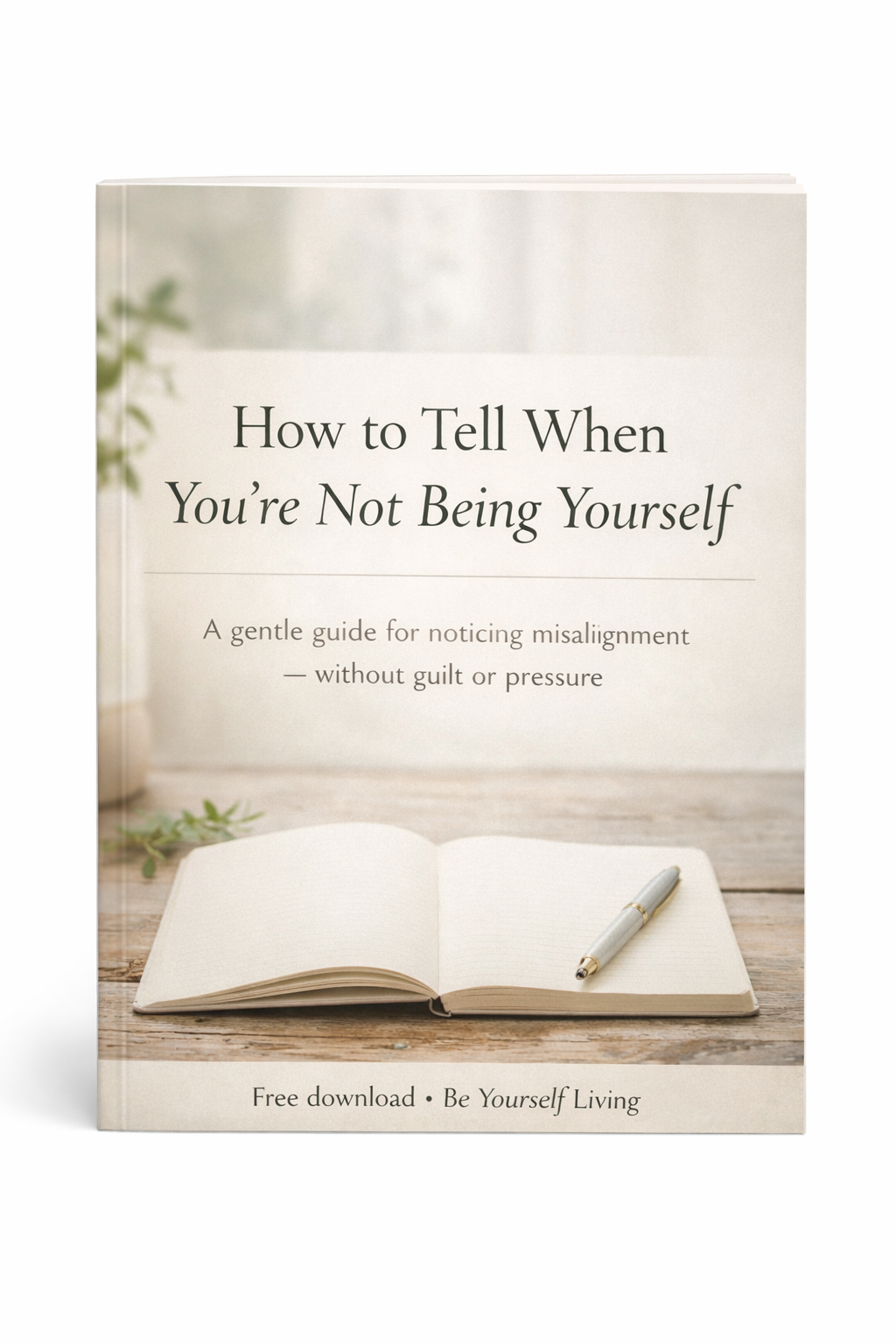 A Gentle Way to Notice When You’re Not Being Yourself - Be Yourself Living